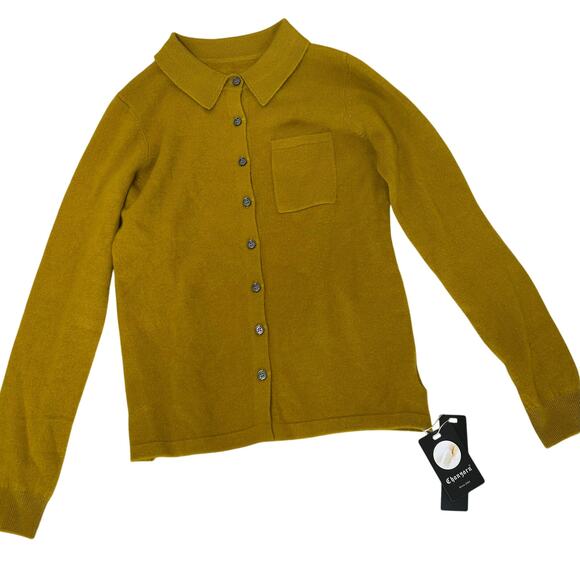 Mustard Yellow Women's Crew Neck Sweater - Picture 3 of 11
